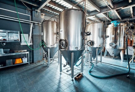 Steel fermentation tanks