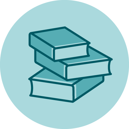 Stacked book icon