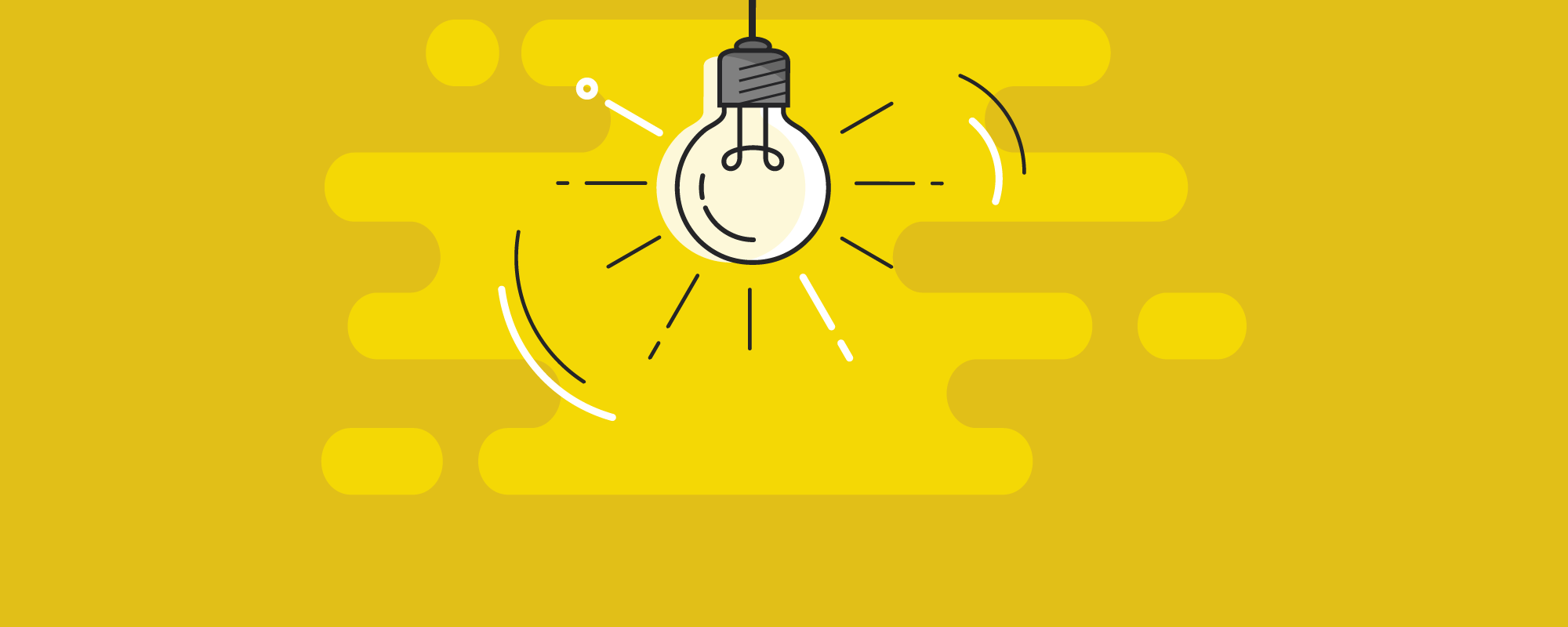 Glowing light bulb graphic